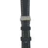 Fortis Swiss Black Strap White Stitched Front