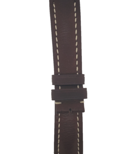 Fortis Swiss Brown Strap White Stitched Front