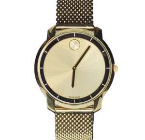 Movado Bold Gold Tone Ladies 01.3.34.6123 Front Face