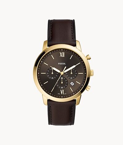 FOSSIL Neutra Chronograph Brown Leather Watch FS5763