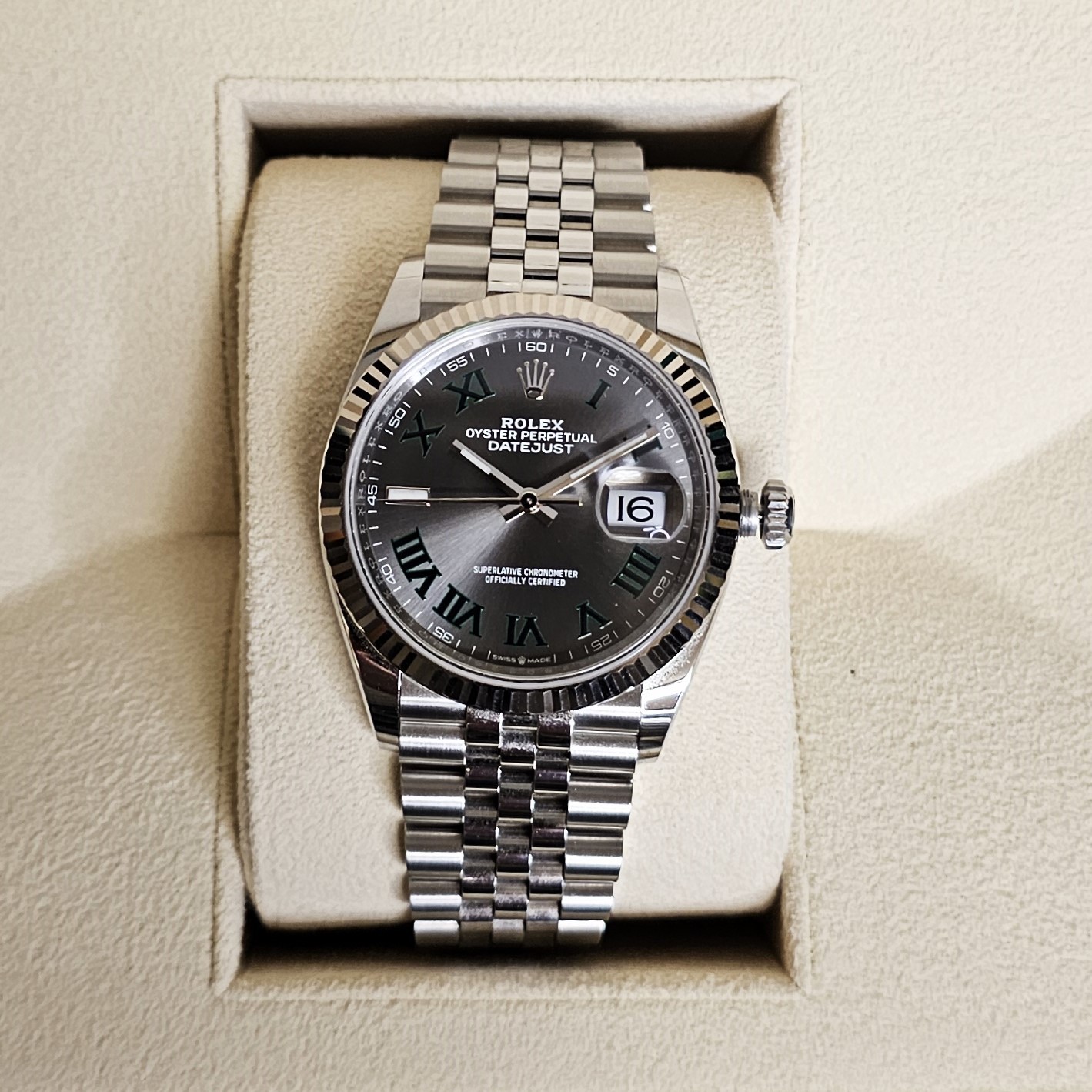 Rolex Datejust 126234 Wimbledon Dial Mens Watch | It's About Time & Jewelry