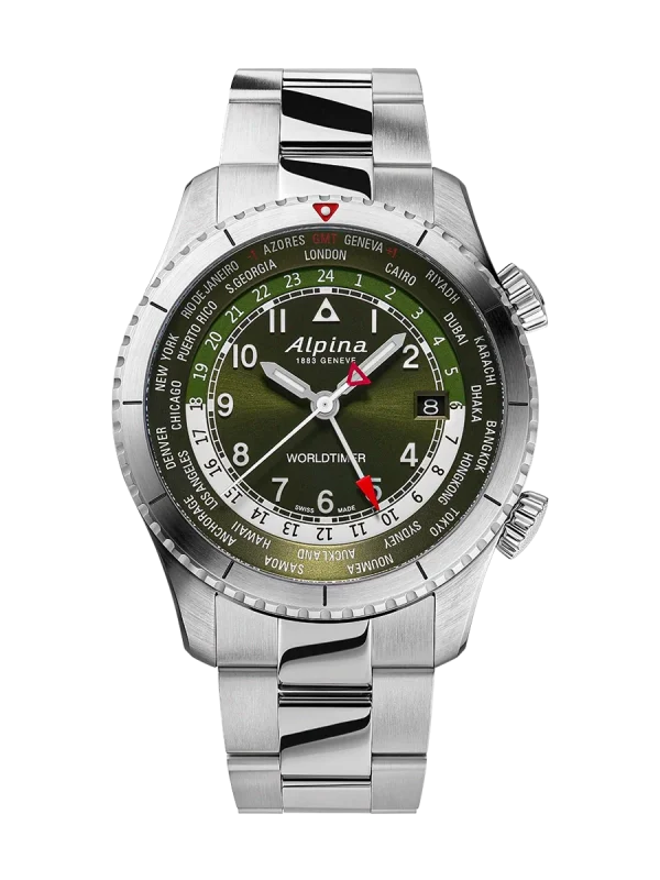 Alpina Startimer Pilot Quartz Worldtimer (AL-255GR4S26B)