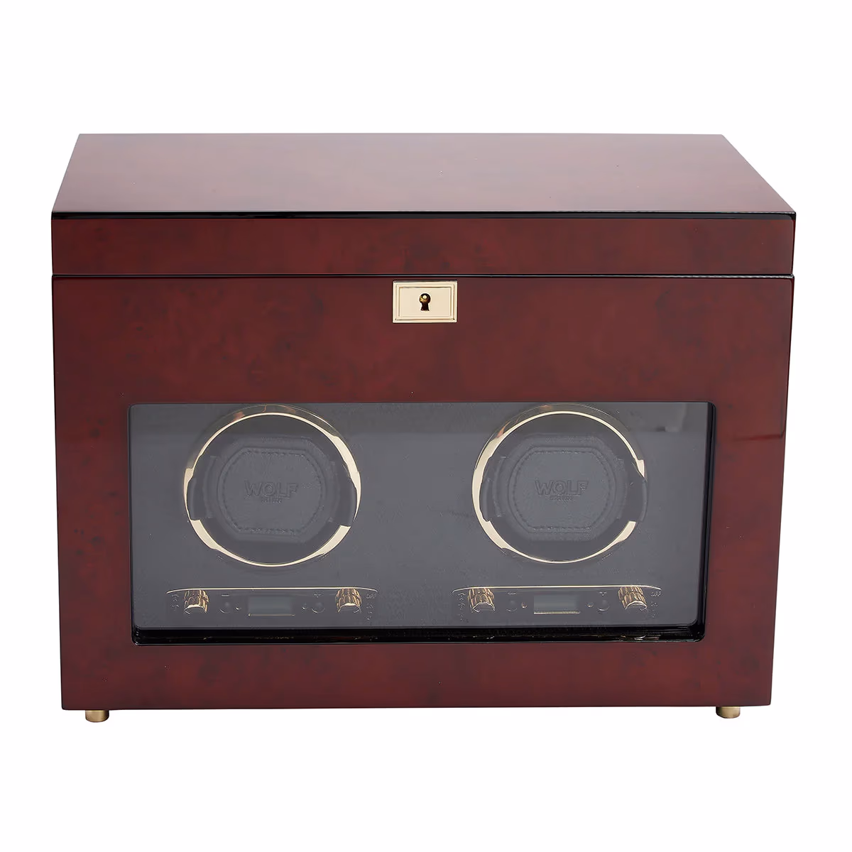 WOLF Savoy Double Watch Winder With Storage (454610)