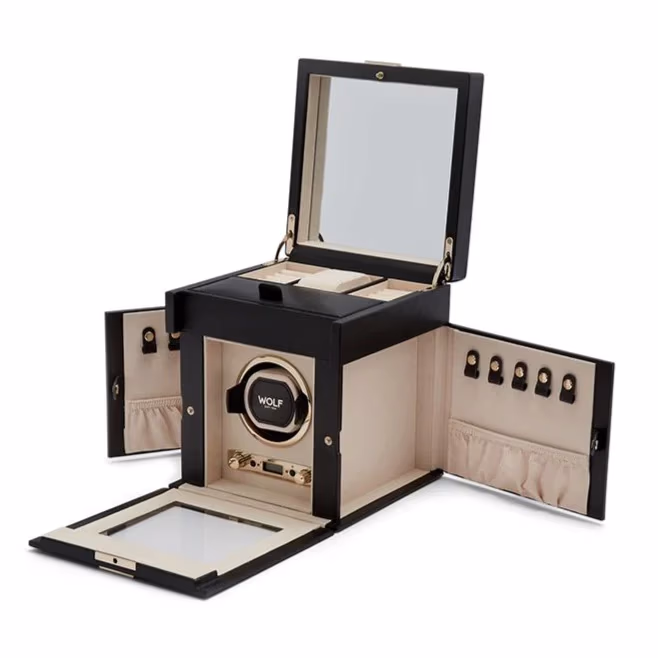 WOLF Palermo Single Winder With Jewelry Storage (213702) - Image 4
