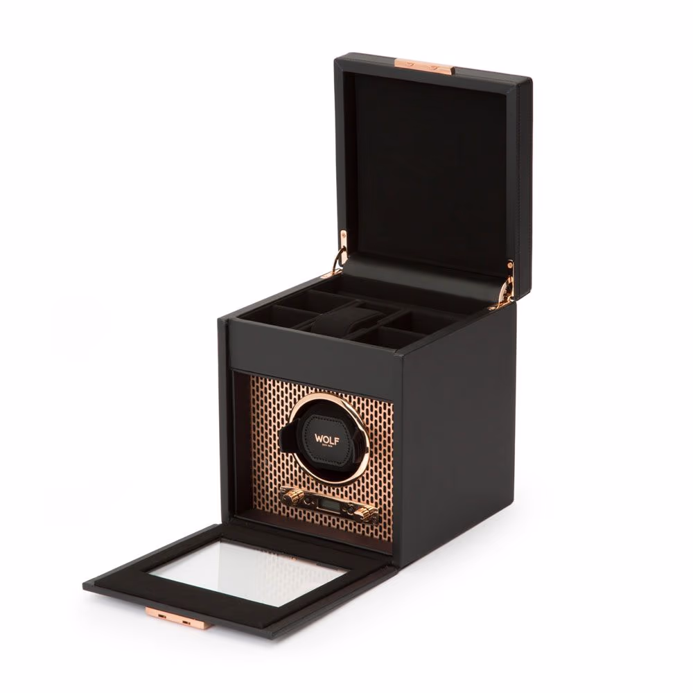 WOLF Axis Single Watch Winder With Storage (469216) - Image 3