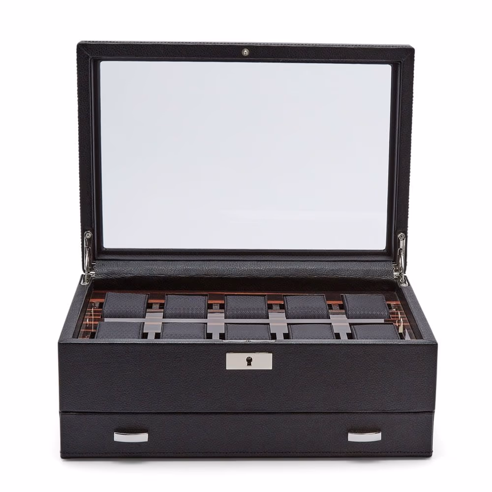WOLF Roadster 10 Piece Watch Box With Drawer (477656) - Image 3