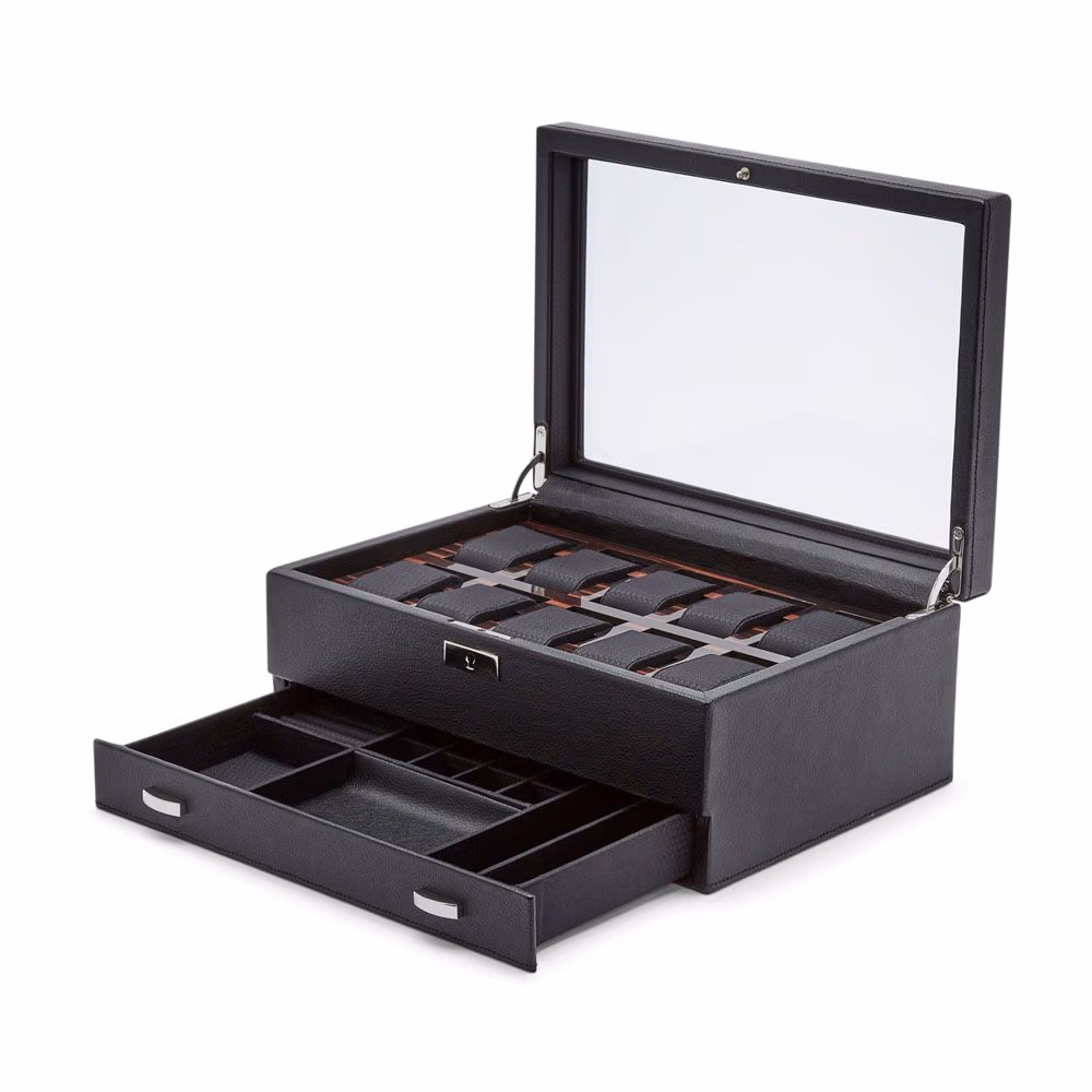 WOLF Roadster 10 Piece Watch Box With Drawer (477656) - Image 4